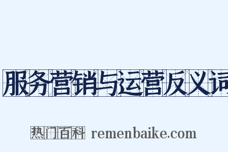 服务营销与运营反义词是什么意思的图片